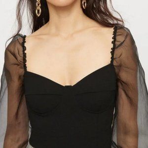DYNAMITE ORGANZA MESH BUSTIER TOP